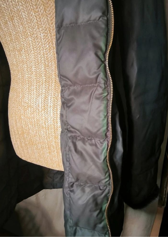 Manteau long doudoune Moncler Taille 2 - 38/40 Gris foncé - photo numéro 7
