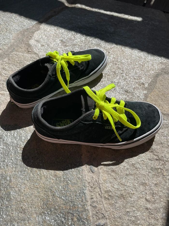 Chaussures, garçon, vans 33 noir et jaune fluo - photo numéro 3