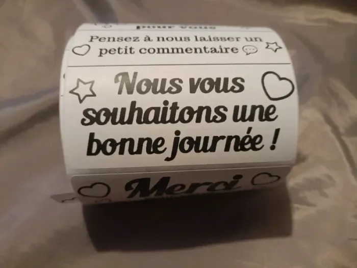 Lot de 15 grandes étiquettes “Merci pour votre commande – Bonne journée” (10×15 cm) - photo numéro 5
