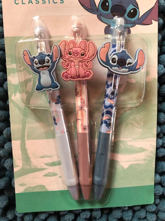 Lot de 3 stylos stitch - neu fs - photo numéro 2