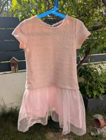 Robe de cérémonie rose poudré 8 ans