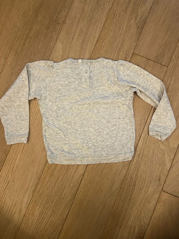 Tee shirt manche long fille gris 36 mois petit bateau très bon état - photo numéro 4