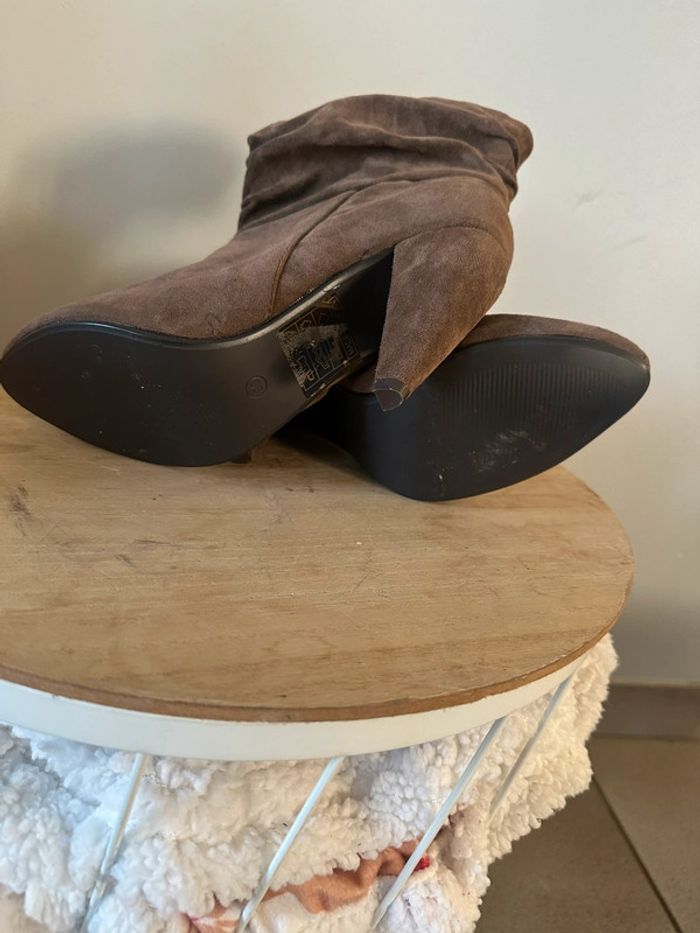 Bottines daim marron neuves T38 - photo numéro 5