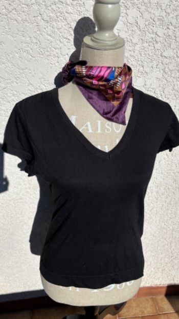 Tee shirt noir uni basique H&M taille s 36