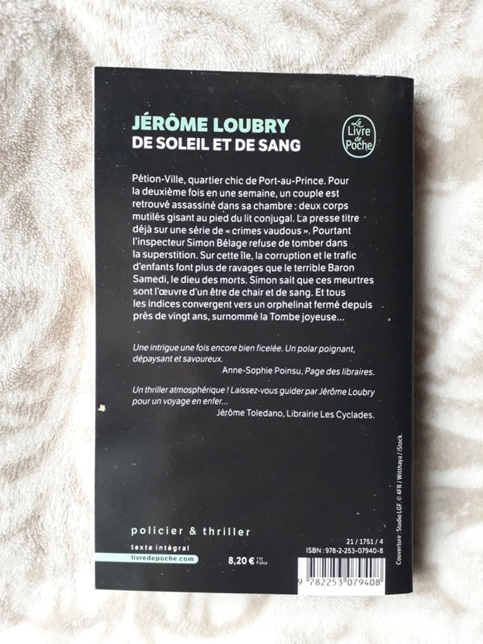 Livre "de soleil et de sang" Jérôme Loubry - photo numéro 2