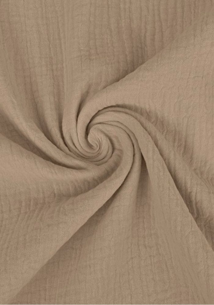 Double gaze de coton couleurs Taupe