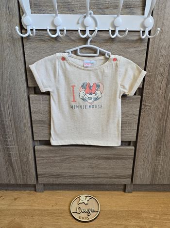 Vêtement Bébé Fille - T-shirt Minnie Beige - Disney - 12 mois