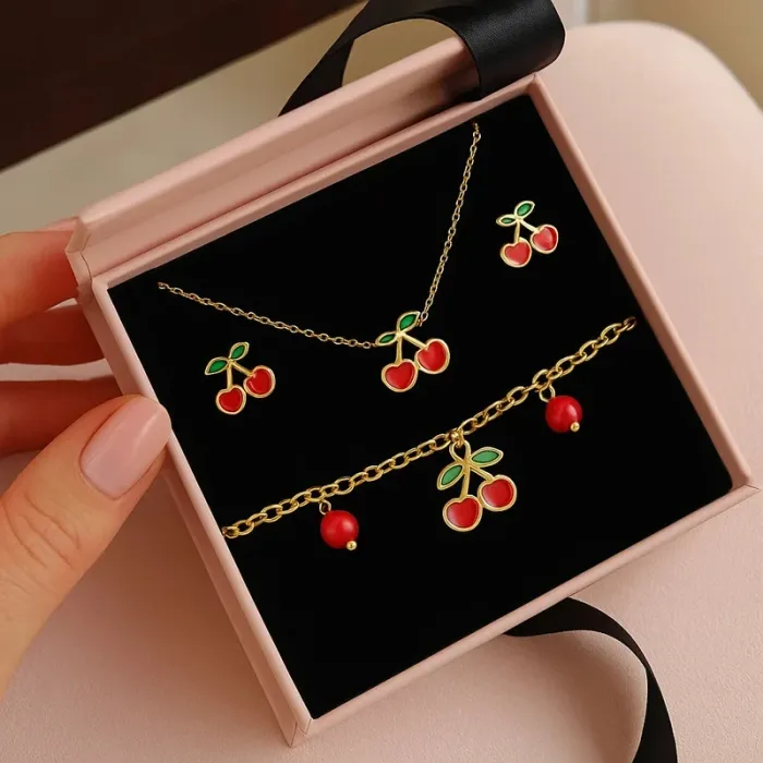 🍒 Parure Cerise – Fun, Colorée et Pleine de Charme ! 🍒