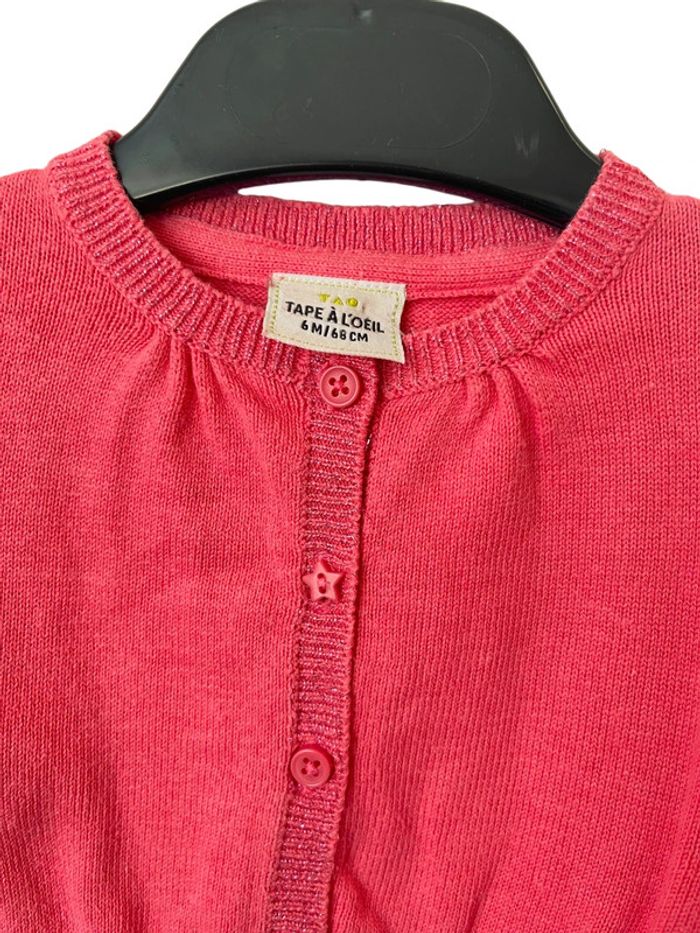 Gilet court (boléro) rose - Tape à l'oeil 6 mois - photo numéro 2