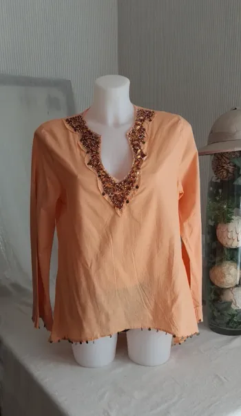 Tunique femme orange "Listwoman" taille XL