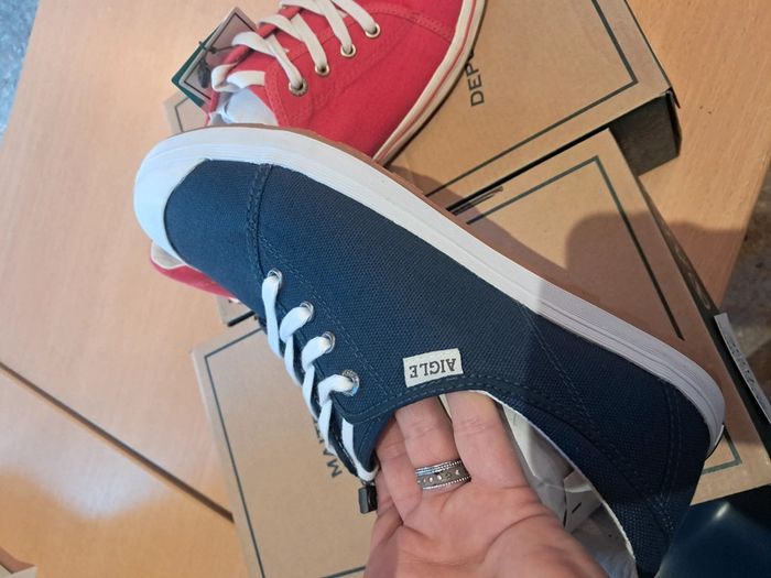 Aigle baskets en toile femme été P.40 neuves - photo numéro 4