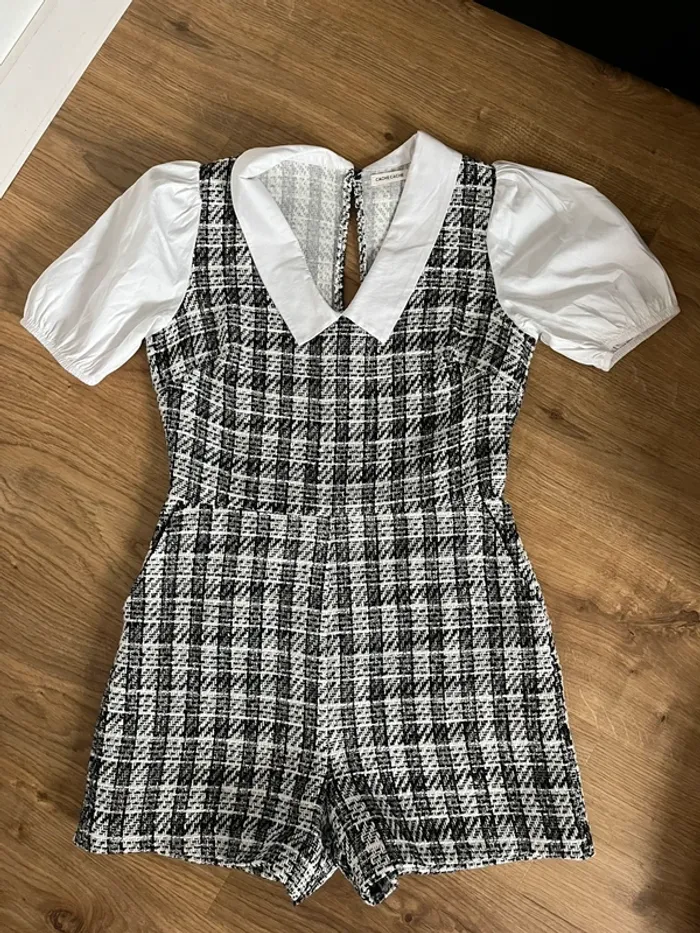 Combi short tweed