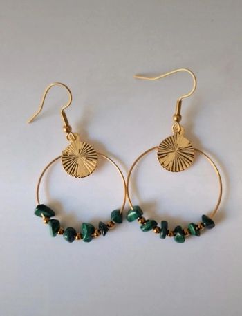 Boucle d'oreille créoles perles chips