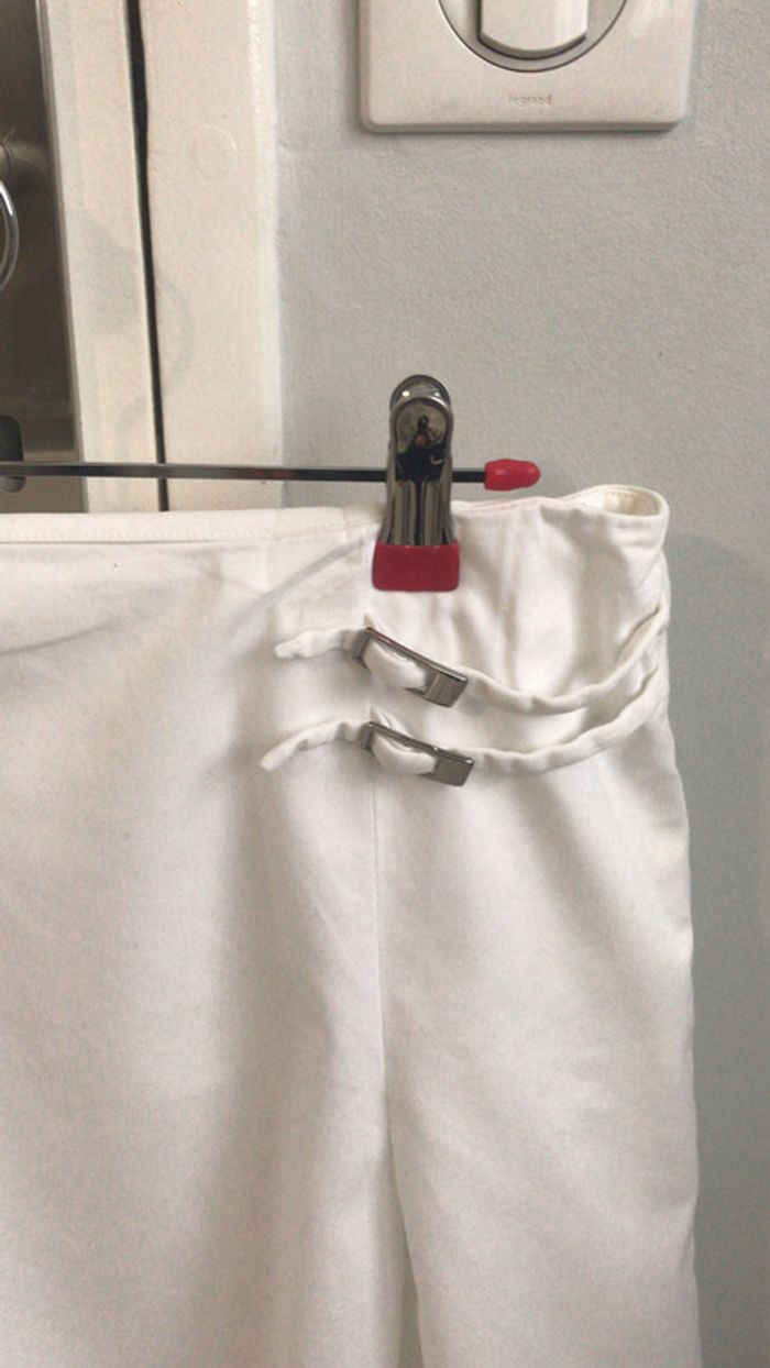 Jupe blanche plissée Esprit taille 40 - photo numéro 3