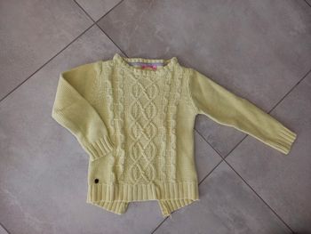 Pull torsadé vert anis