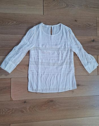 Blouse blanche manches 3/4 promod 
Taille S