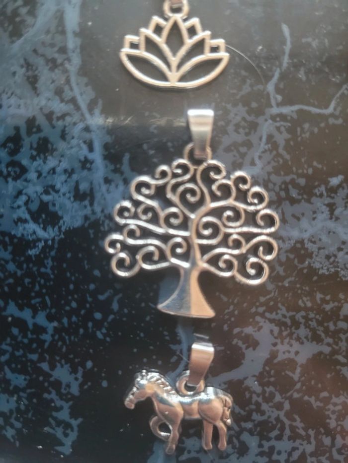 Chaine en acier inoxydable avec son pendentif - photo numéro 3