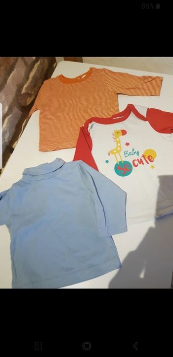 Lot de 3 t.shirts bébé taille 3 mois