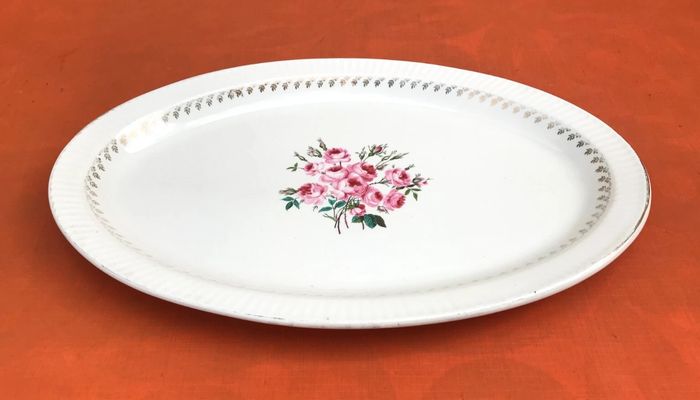 Plat de service ovale Faïence de Sarreguemines France Modèle Johnny - photo numéro 2