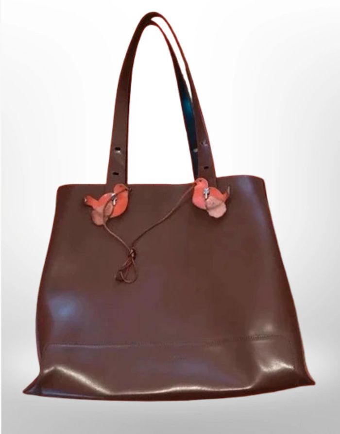 🔆 Chic et neuf sac Lamarthe brun cuir L37,5 x H31 cm et 56 cm avec lanière P 12cm