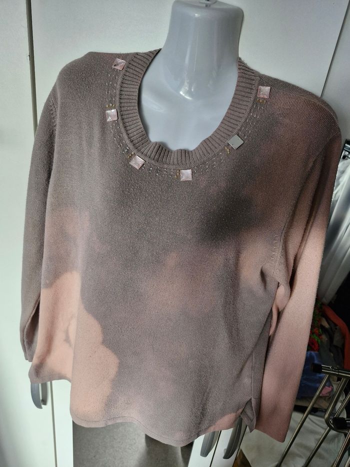 Superbe pull Tie&Dye perles et strass - photo numéro 2