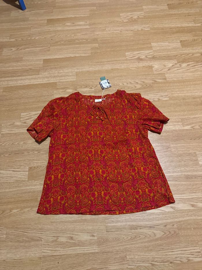 Blouse d’été manche courte coton bio t44