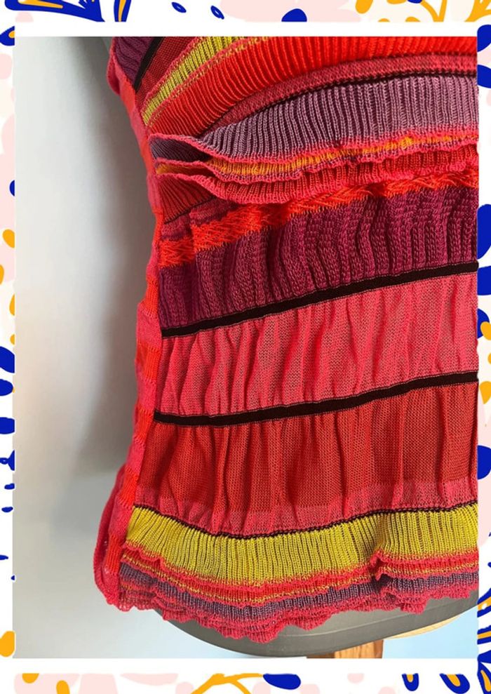 🔥 Débardeur court Louise Della – Taille 2 – Rouge, rose & violet – Style frais et féminin 🔥 - photo numéro 3