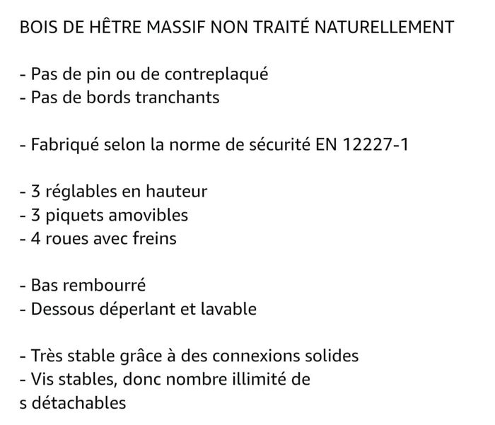 Parc bébé WALDIN en pin massif