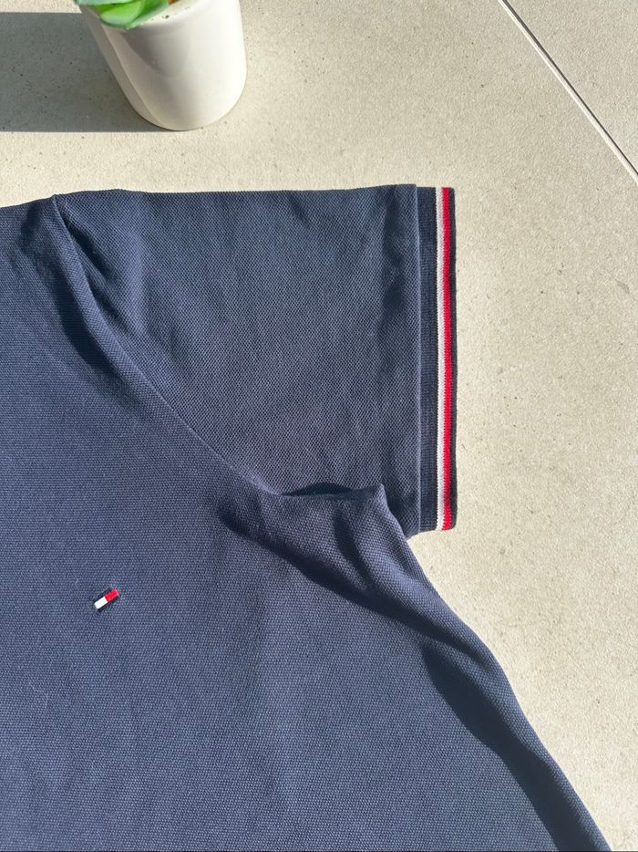 Polo Tommy Hilfiger Slim Fit bleu marine 👕 - photo numéro 3