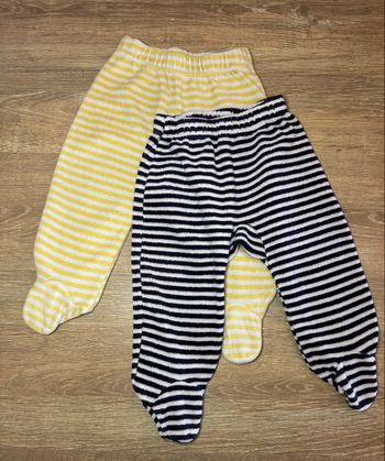Lot de 2 bas de pyjamas épi de avec pieds l
