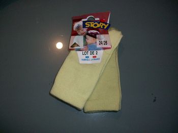 Lot de 2 paires de chaussettes Story 24 26 neuves avec étiquette