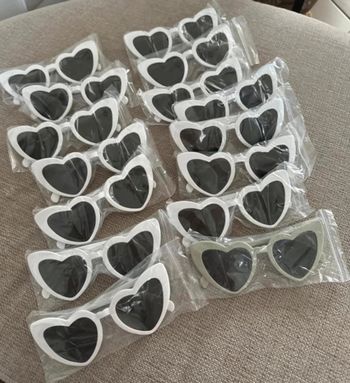 Lot 15 paires de lunettes cœur evjf mariage