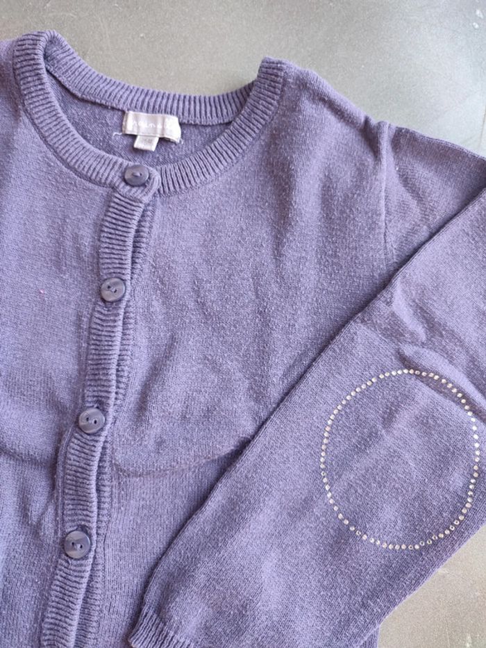 Gilet fille violet 36 mois 3 ans - photo numéro 2