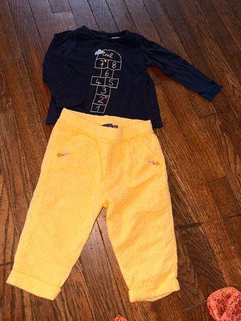 T-shirt Bout’chou et pantalon sergent major  9 mois