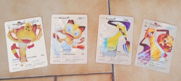 Lot cartes Pokémon argenté