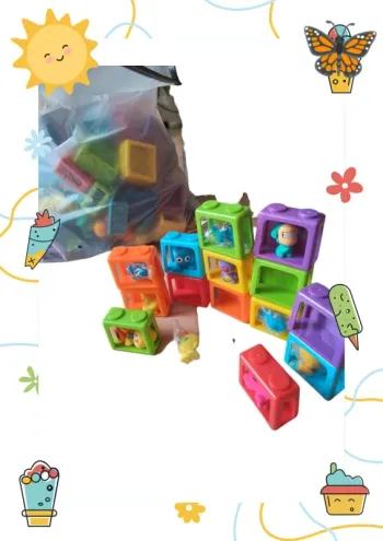 Gros lot de brique avec personnage