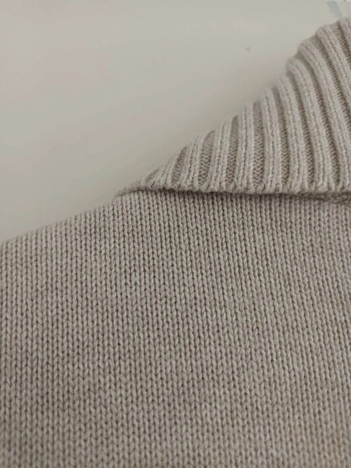 Joli gilet cardigan en maille Selected Homme taille L beige - photo numéro 9