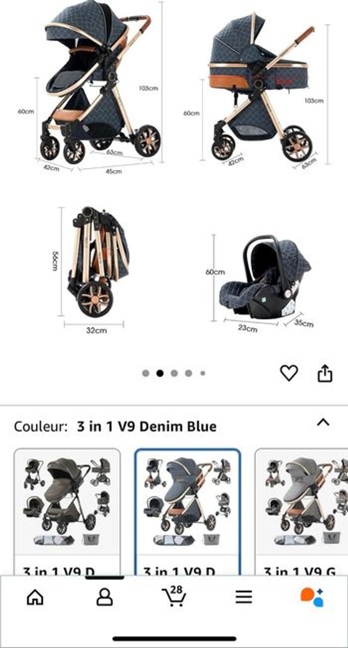Poussette Sianldcone bébé 3 en 1 - photo numéro 9