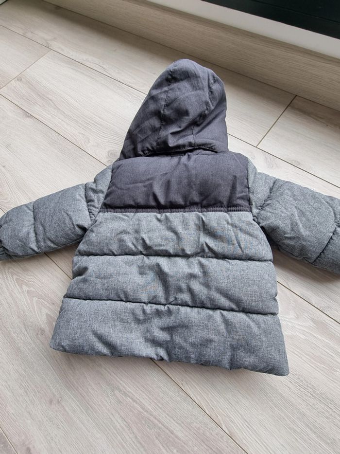 Beau Manteau doublé très chaud 6 mois H&M Gris chiné - photo numéro 3
