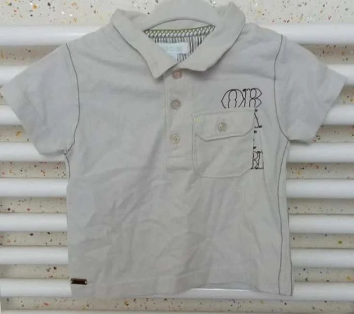 Polo manche  courte beige  Obaïbi  Taille  6 mois - photo numéro 2