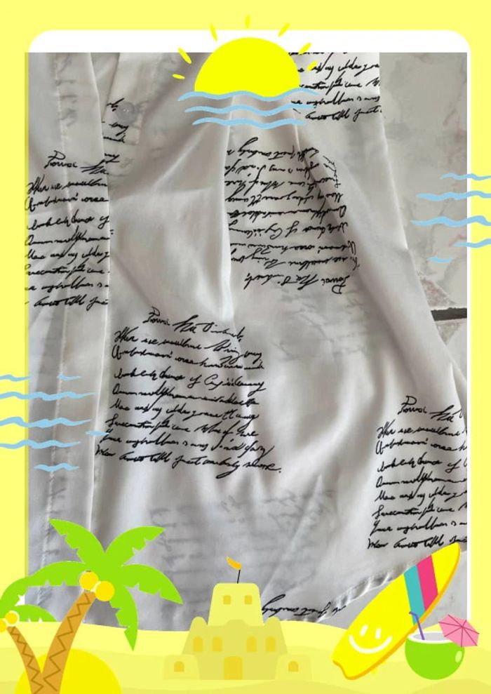 Robe chemise S 36 imprimé lettres - photo numéro 3