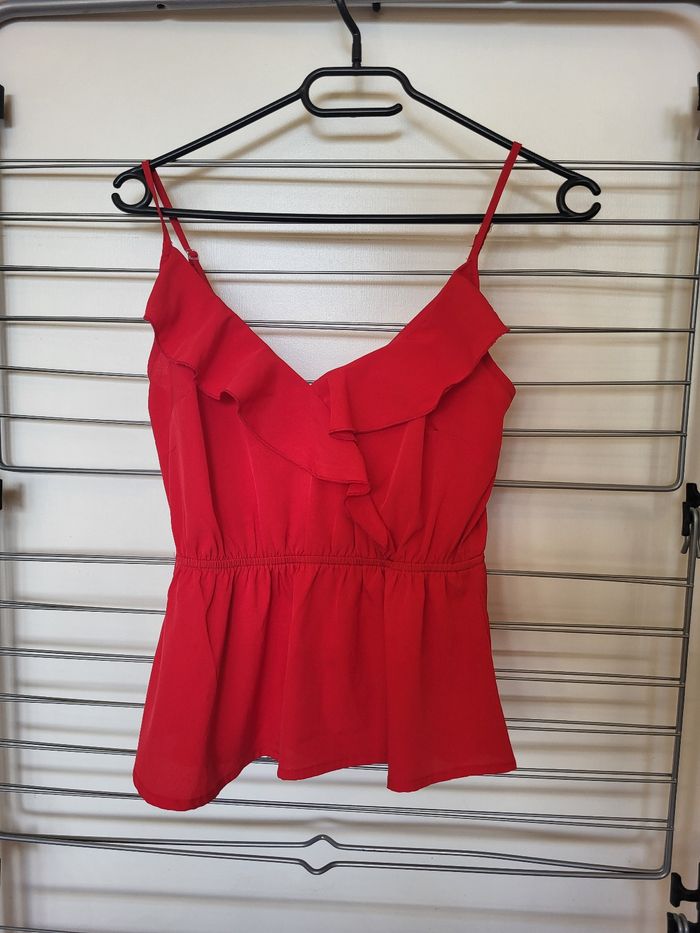 Débardeur fin rouge à bretelles Jennyfer