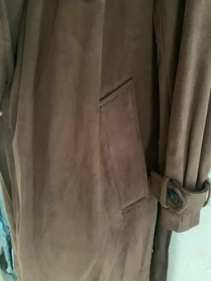 Trench gabardine Zara taille S kaki - photo numéro 7