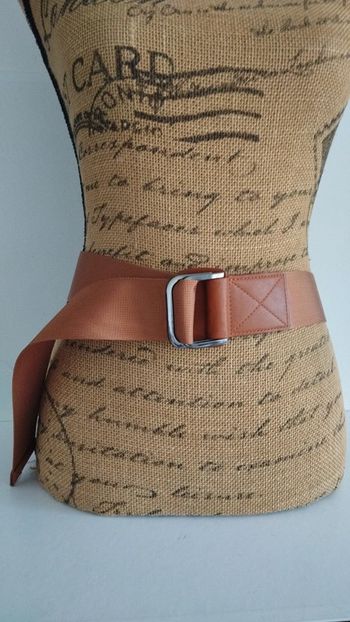 Ceinture souple marron ajustable femme