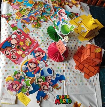 Décoration anniversaire Mario Bross
