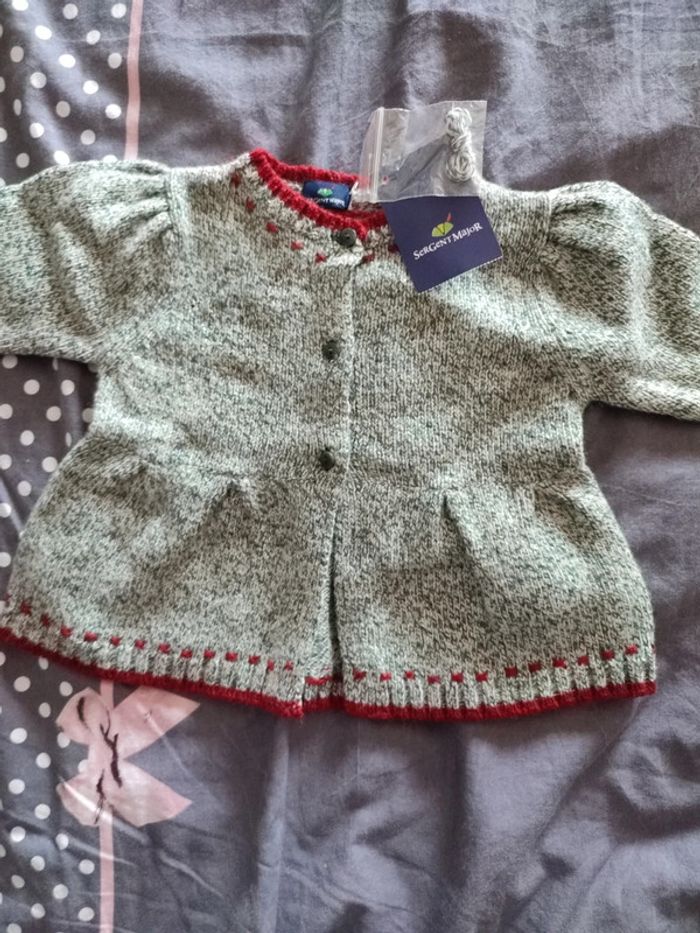 Gilet jupette bébé fille 9 mois Sergent Major, neuf - photo numéro 2