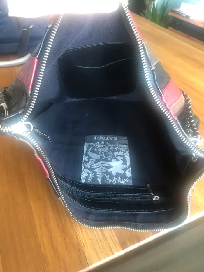 Sac en cuir rayé Satori - photo numéro 4