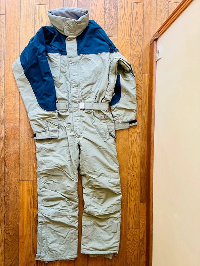 Sublime combinaison de ski taille XL queshua casi neuve bleu marine beige - photo numéro 3