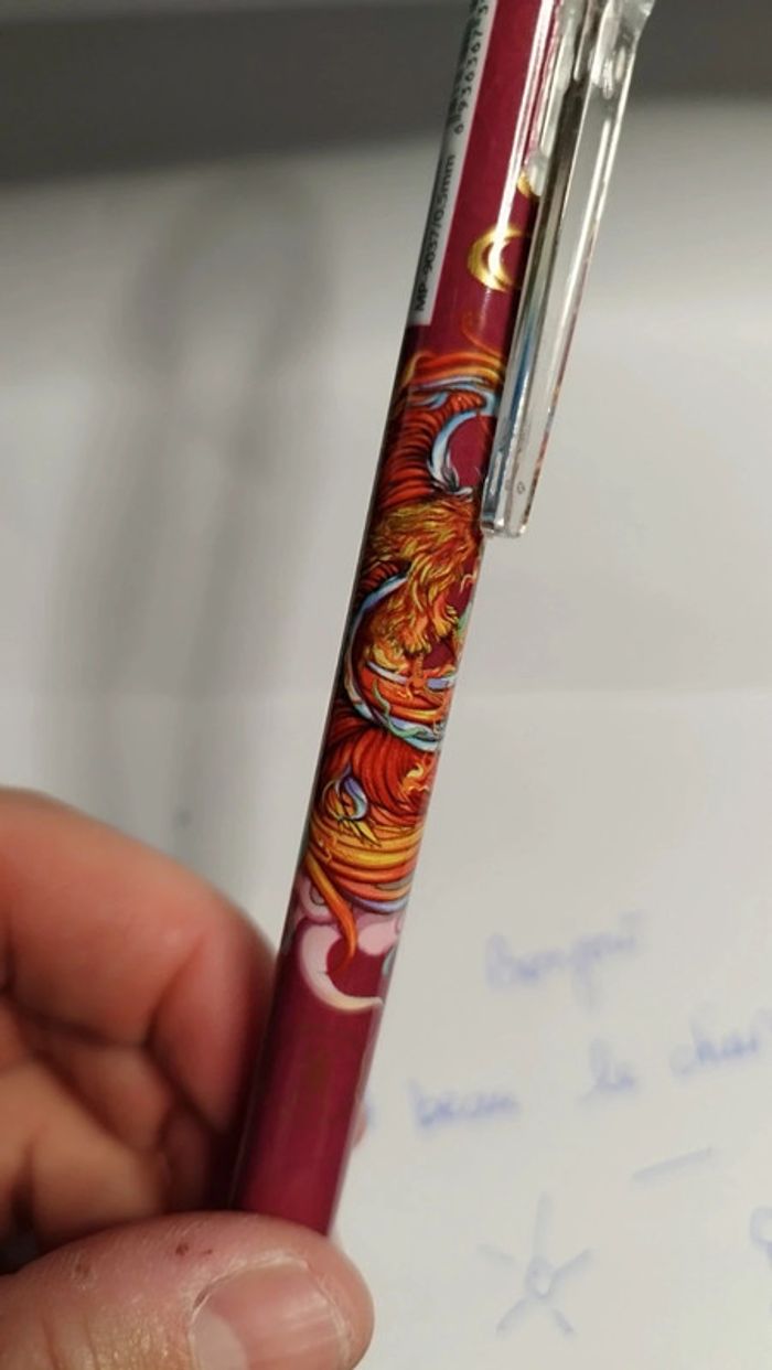 Stylo roller effaçable motif chinois