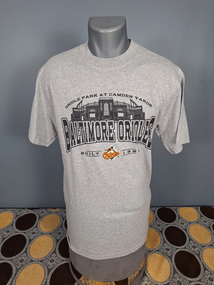 tee shirt lee sport vintage / Baltimore orioles/ homme gris taille M 420)